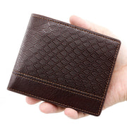 Men's PU Leather Snake Pattern Wallet Regular Fit Business