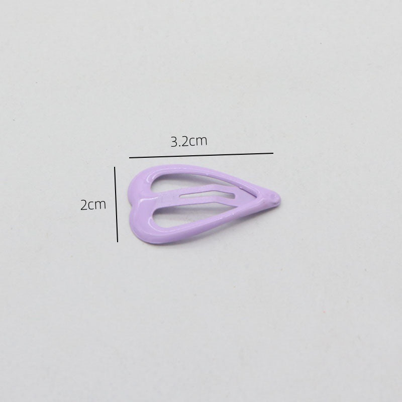 Oil Dripping Spray Paint Side Clip Bang Clip Love Children's Hair Accessories