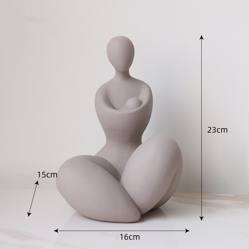 Nordic Minimalist Art Abstract Character Ornament