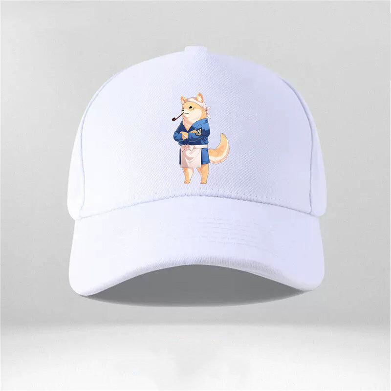 Cartoon Dog Shiba Inu Couple Peaked Cap for Men and Women – New Trendy Adjustable Hat