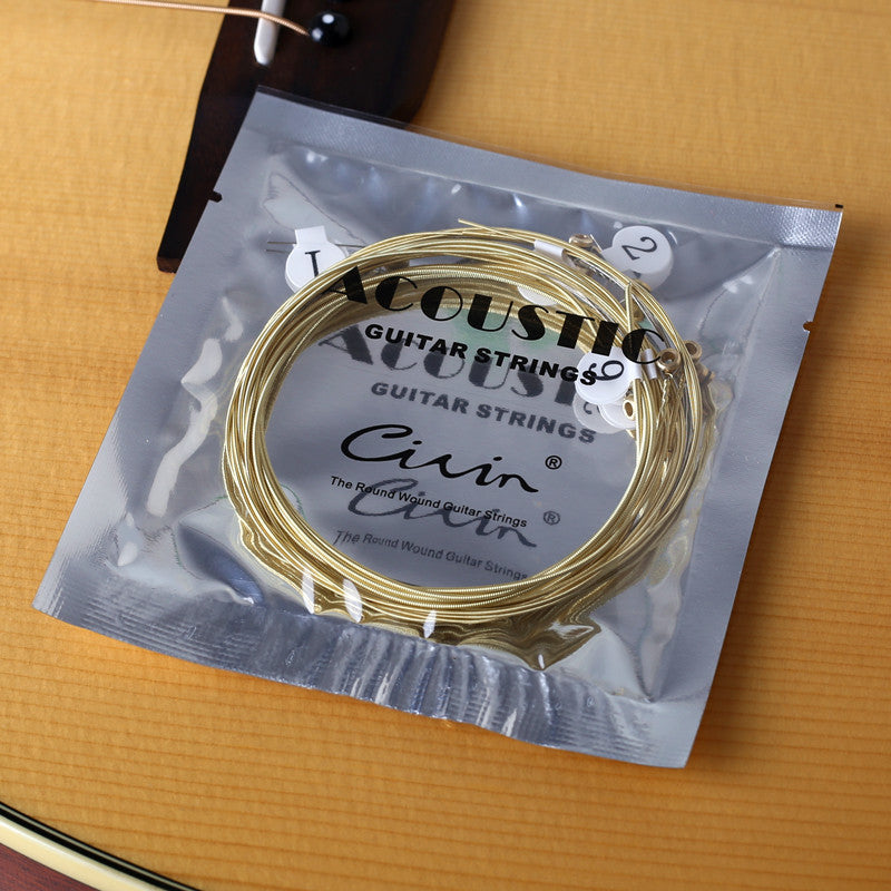 High-Quality Brass Folk Guitar Strings with Blister Packaging