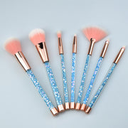 7-Piece Makeup Brush Set – Wooden Handle Brushes