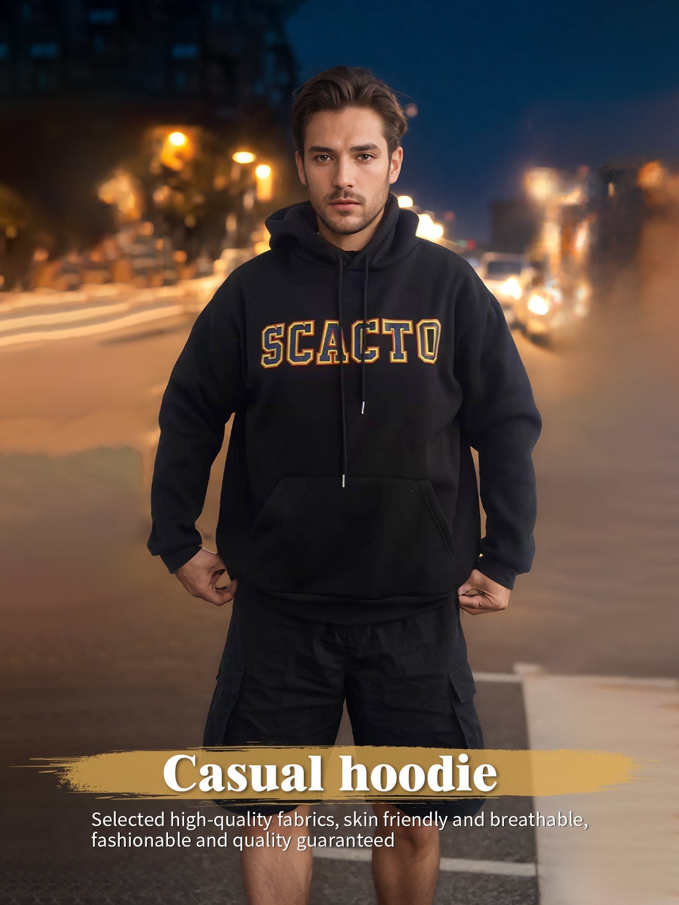Unisex Cotton Hoodie Printed Long Sleeve Regular Fit
