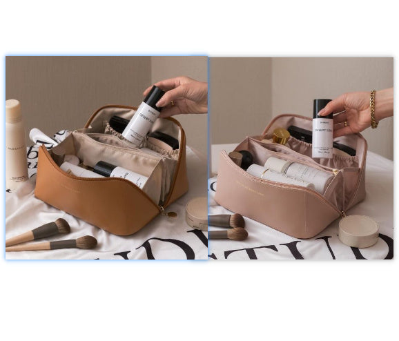 Large Capacity Travel Makeup Bag – Portable Cosmetic Storage Organizer