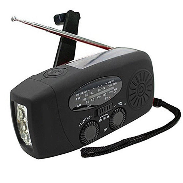 Emergency Solar Hand Crank Radio Flashlight – AM/FM, Power Bank
