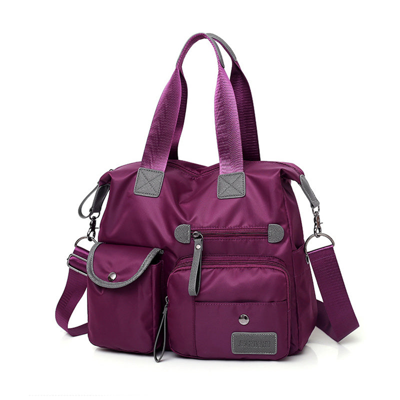 Women’s Large Capacity Multi-Pocket Shoulder Bag – Nylon Waterproof Casual Crossbody Tote