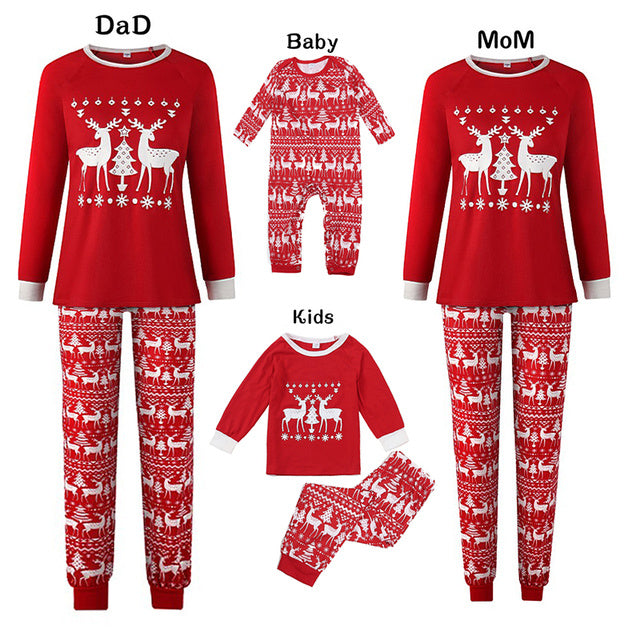 Autumn And Winter New Home Clothes Plaid Parent-child Suit