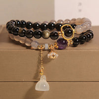 Gray Agate Gold Obsidian