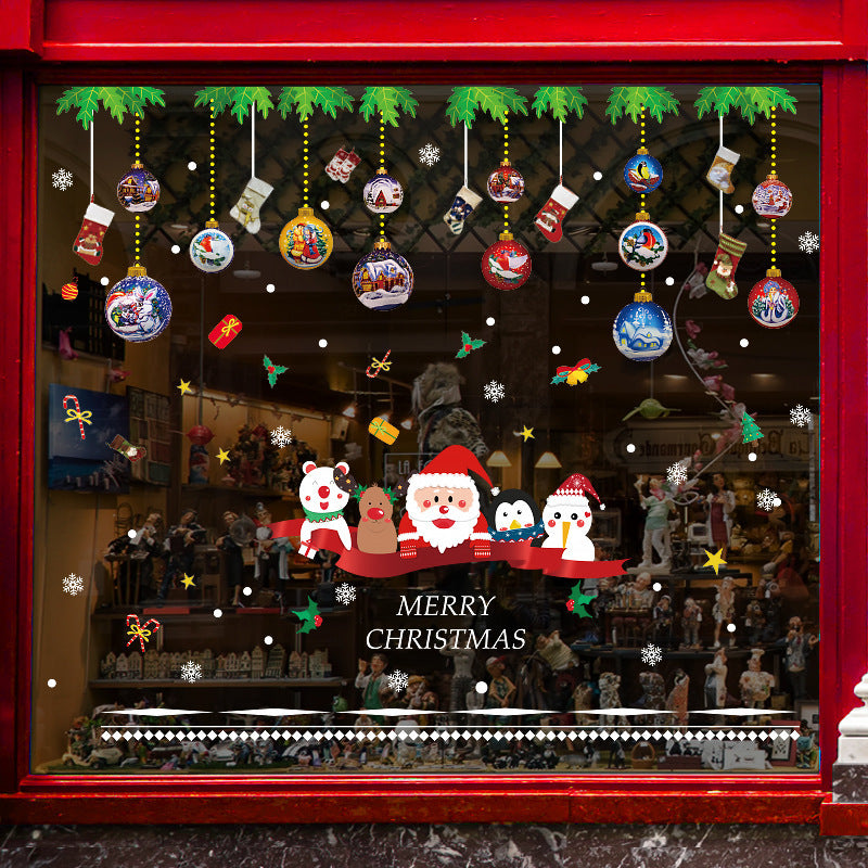 Christmas Store Window Decoration Stickers