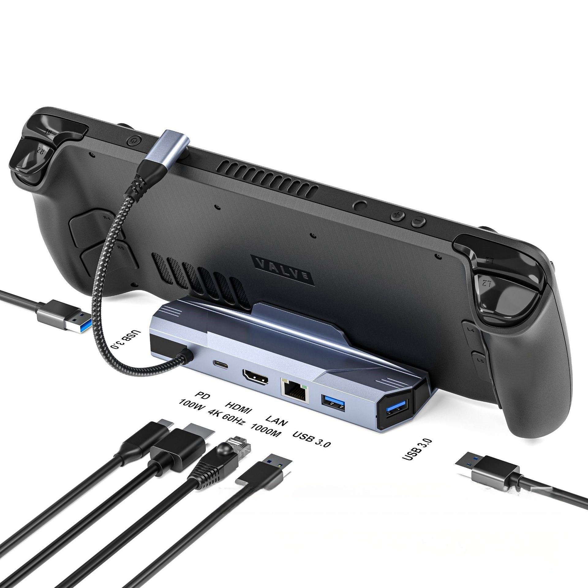 6-in-1 Game Console Tablet PC 4khd Multi-function Typec Hub Base
