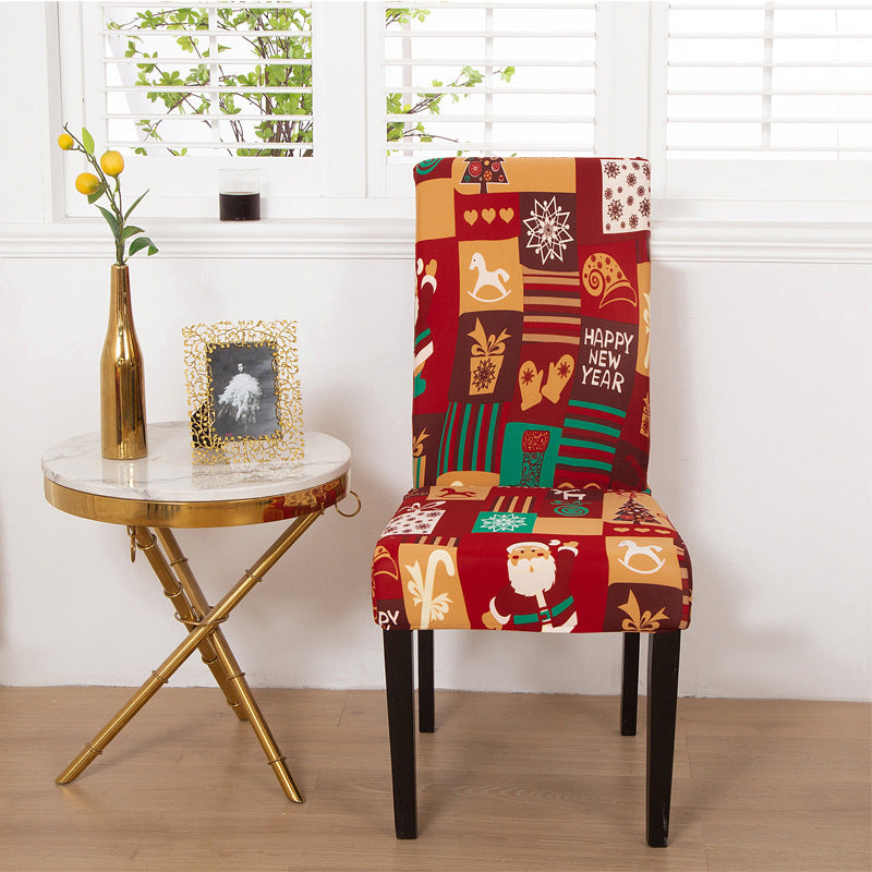 Christmas Modern Style One-Piece Office Chair Cover