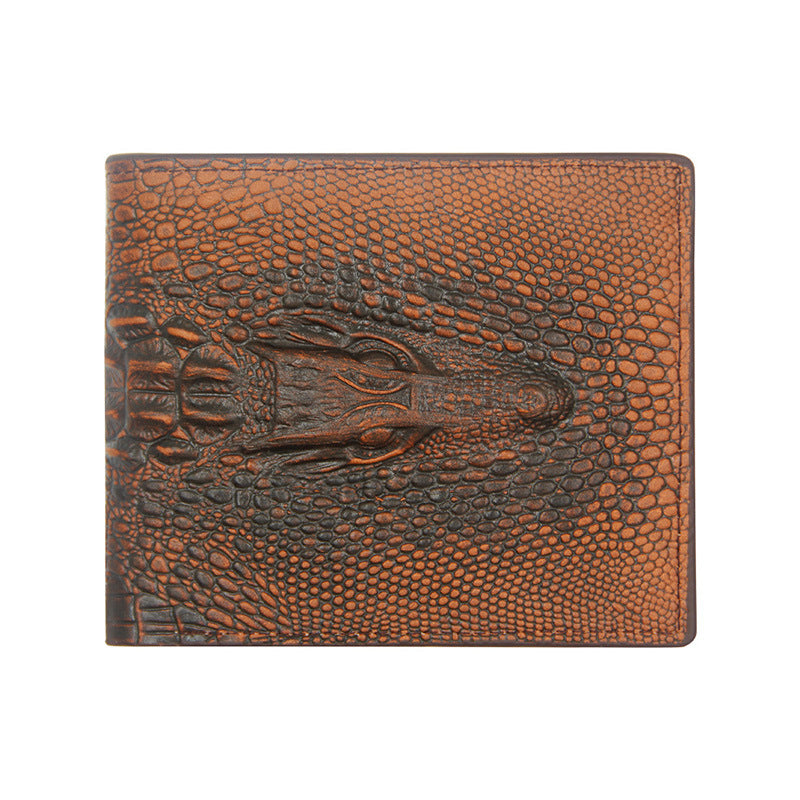 Mens PU Leather Short Wallet Fashion Personality Pattern
