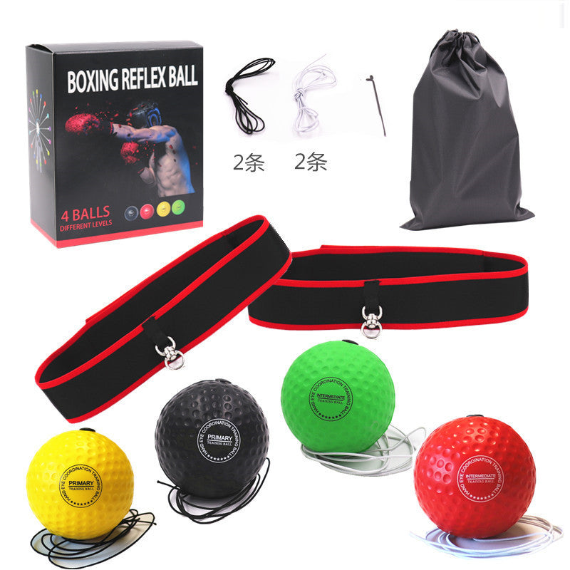Head-Mounted Boxing Reflex Ball – Adjustable PU Training Equipment