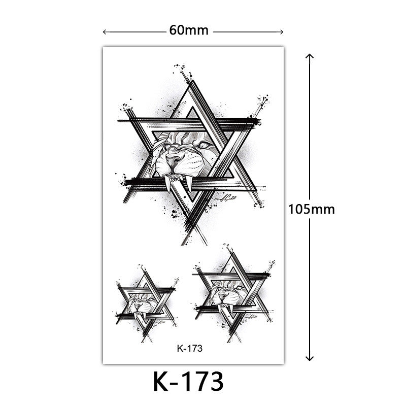 Tattoo Stickers – English Letters, Flowers, Butterfly Sketch Lines, Waterproof Temporary Tattoo