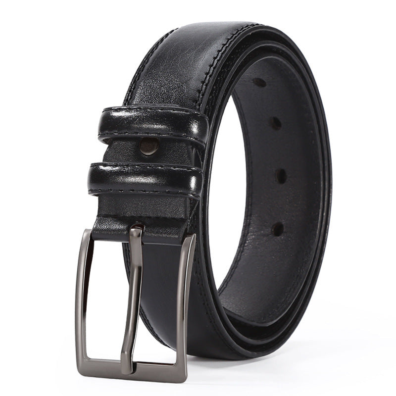 Men’s Business Belt – European & American Fashion, Laser Logo