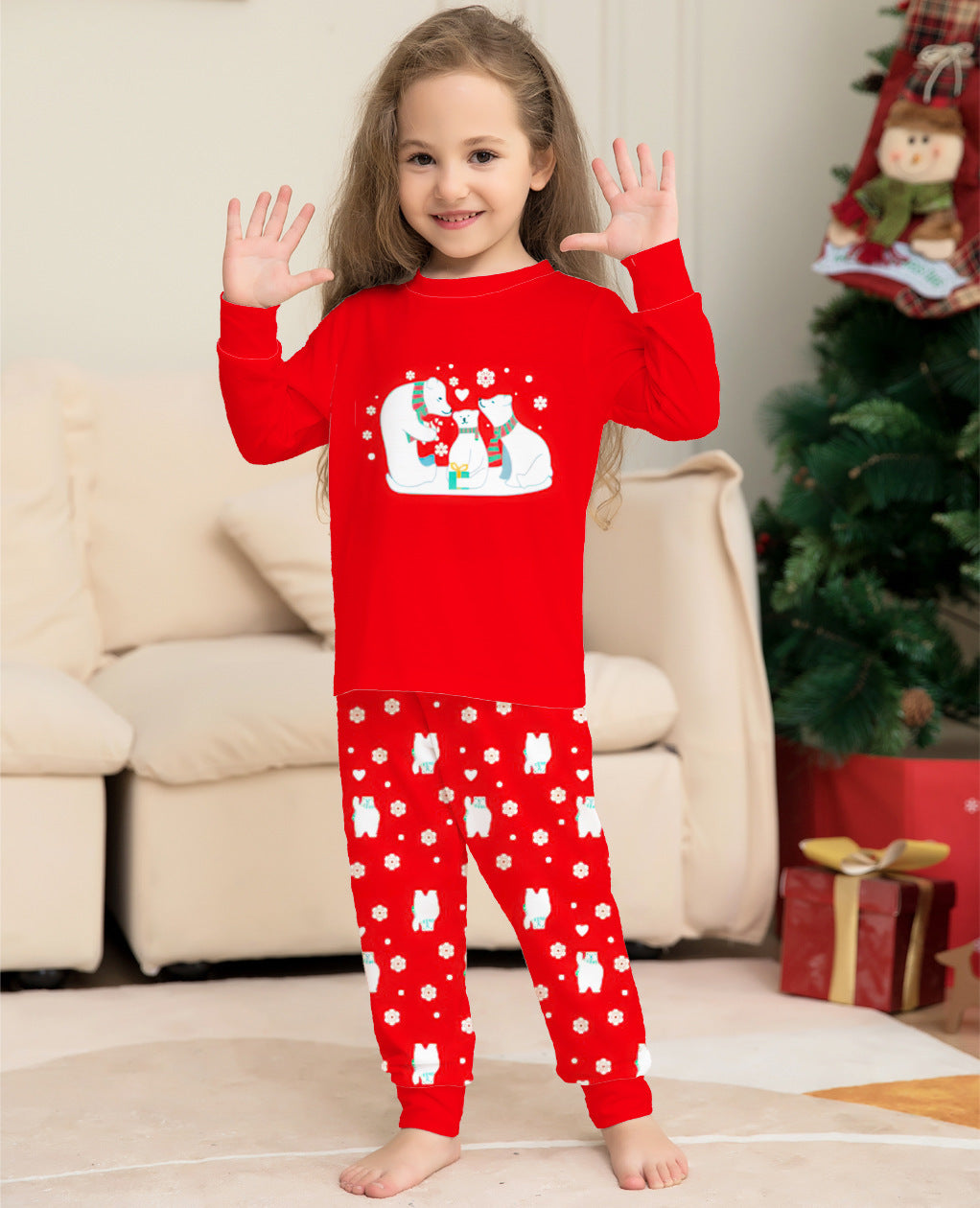 Two Piece Family Home Clothes In Autumn And Winter