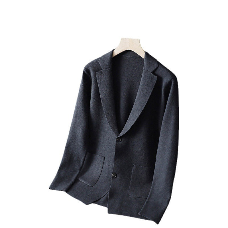 Unisex Youth Slim Fit Two Button Coat Acrylic Fiber