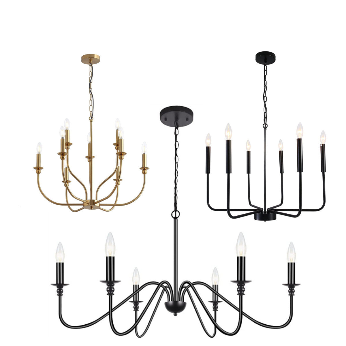 Modern Simple And Light Luxury American Wrought Iron Chandelier