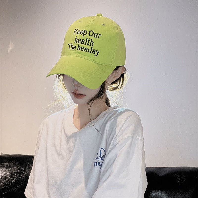 Women's Simple Fashion Personality English Letters Peaked Cap