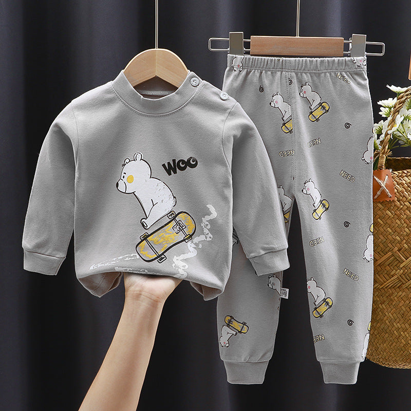 Unisex Kids Casual Two Piece Cotton Rainbow Set Relaxed Fit
