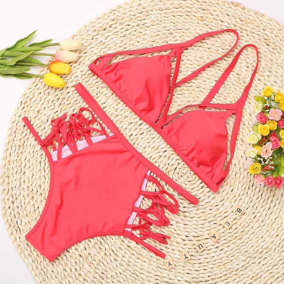 Women’s Sexy Backless Bikini Set – Quick Dry Nylon Swimwear