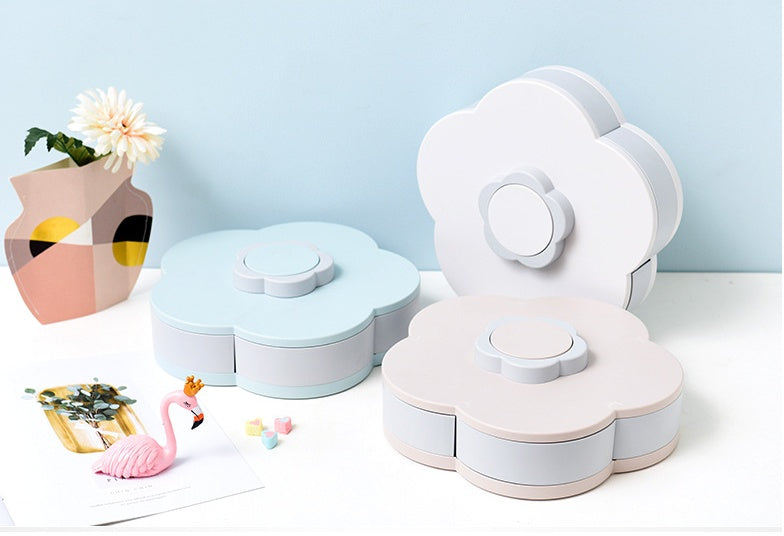 Rotating Plastic Storage Box Seed Nut Candy Dried Fruit Box