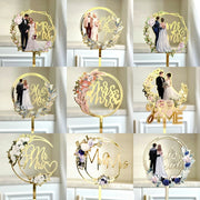 Stylish Ins-Style Colorful Acrylic Wedding Cake Decoration Plug-In