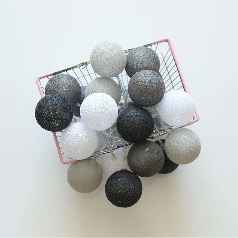 Cotton Ball Lighting Chain Festival Color Decoration