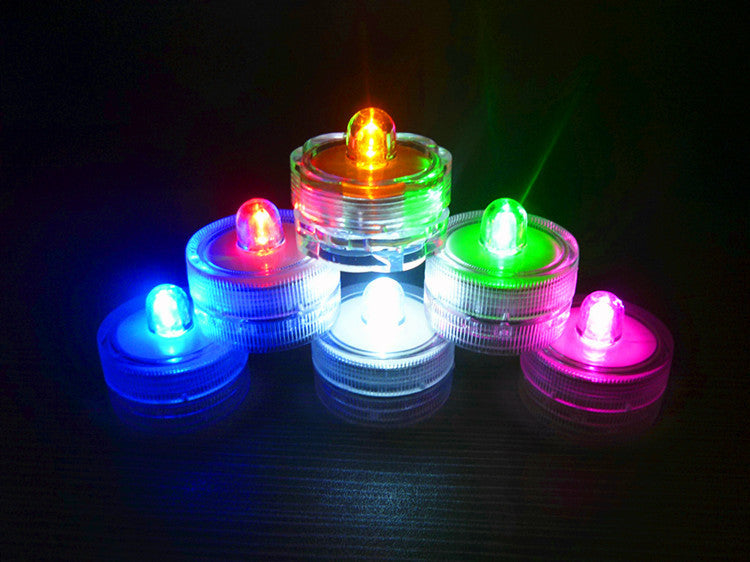 Colorful LED Waterproof Electronic Candle Lights Battery Operated Decorative Diving Candles