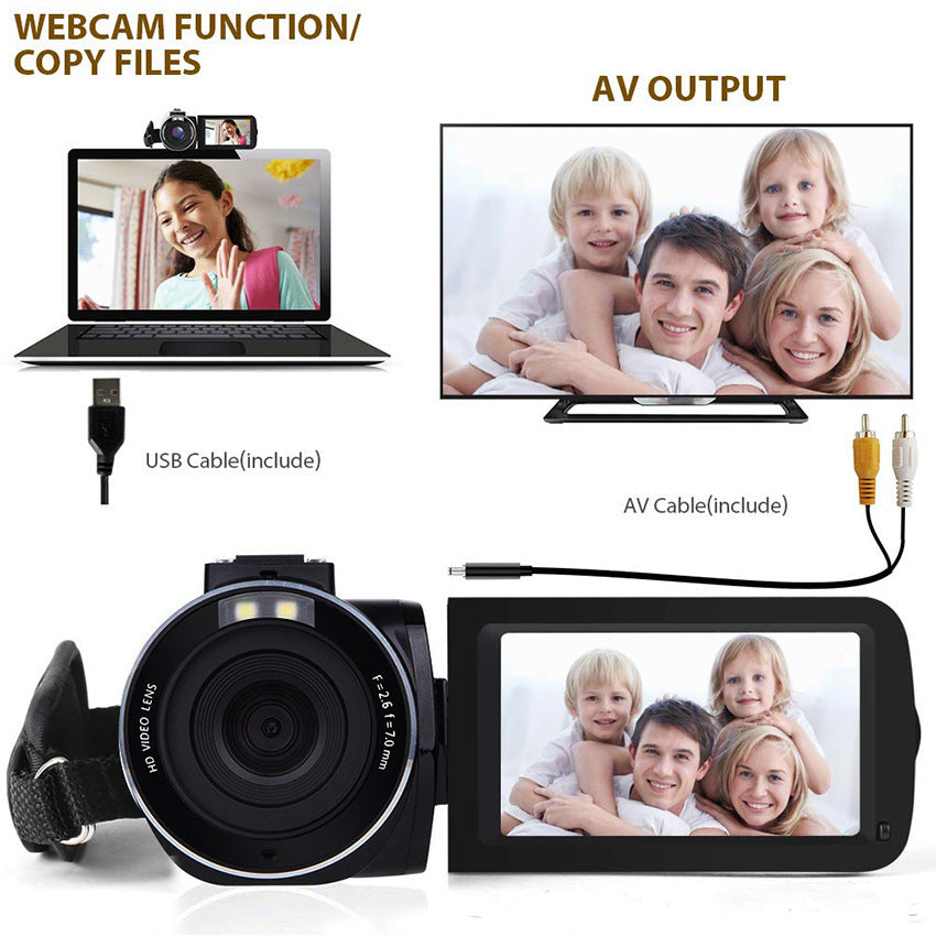 HD Digital Camera – 1080P Compact Point-and-Shoot with 3.0″ Screen