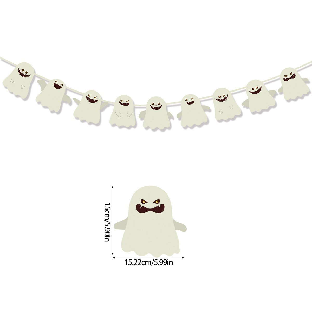 Halloween Party Pumpkin Triangle Banner Hanging Flag Party Scene Layout Decoration