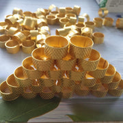 Metal Sewing Thimble – Gold Toe Cap Finger Guard for Needlework