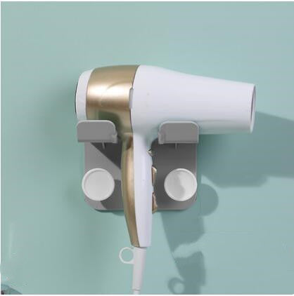 Punch-Free Bathroom Hair Dryer Rack – Hook & Wall-Mount Bracket