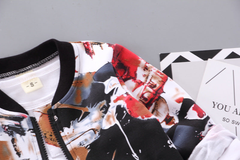 Boys Korean Style Three Piece Suit Regular Fit Soft Fabric