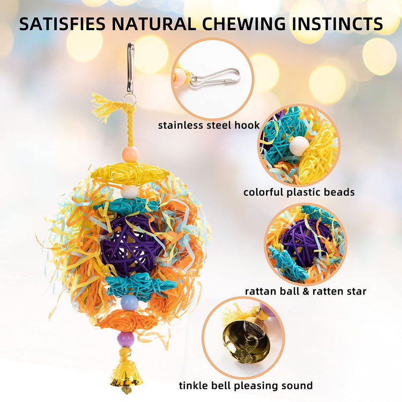 5Pcs Parrot Chewing Toys – Cotton Rope Gnawing and Climbing Set for Bird Play and Beak Grinding