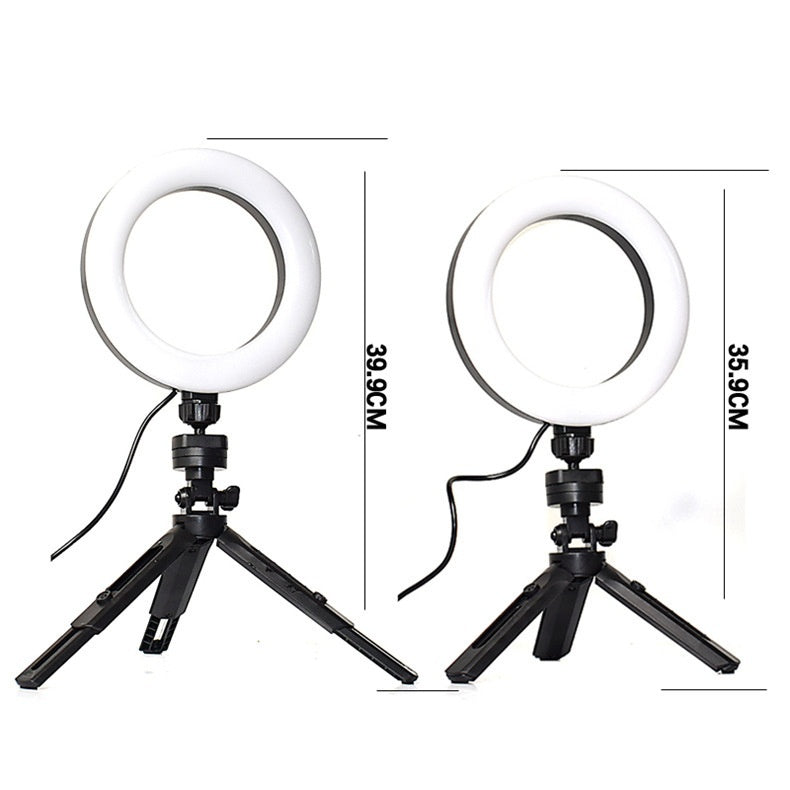 Mobile Live Streaming Video Selfie Beauty Bracket Color Adjustable Fill Light Desktop Tripod Suit