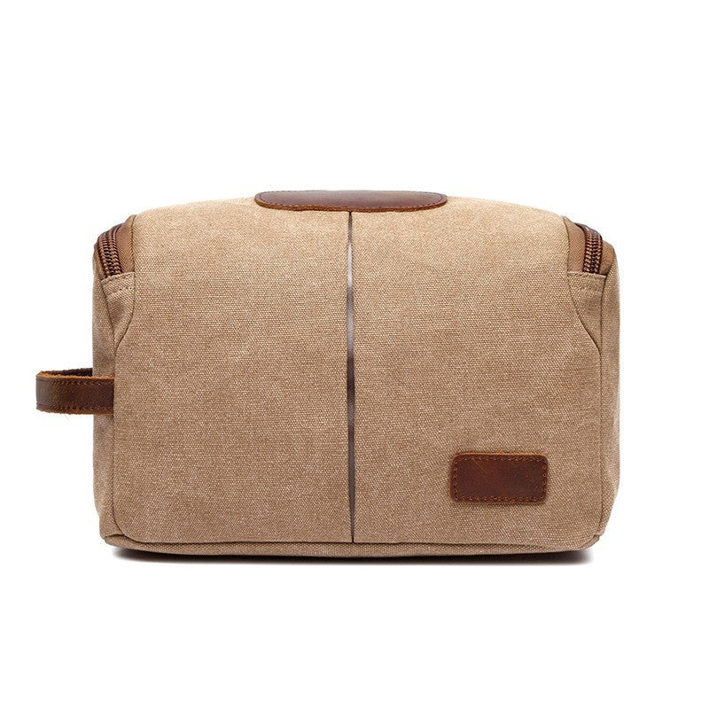 Medium Canvas Bag with Crazy Horse Leather – Durable, Wear-Resistant