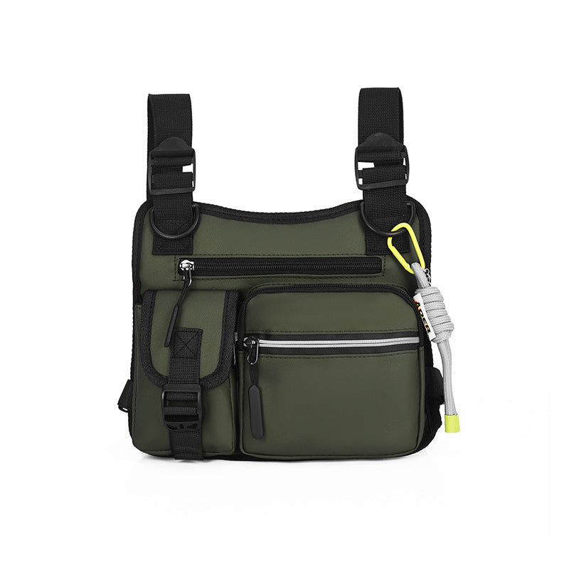 Men's Chest Vest Bag Solid Oxford Cloth Reflective Pouch