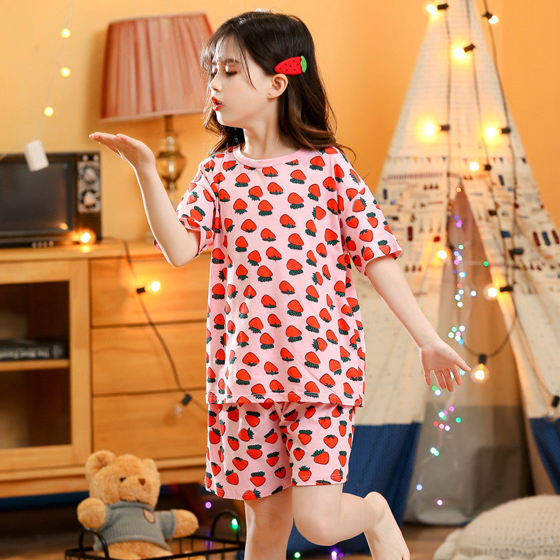 Children's Summer Short-sleeved Suit Homewear
