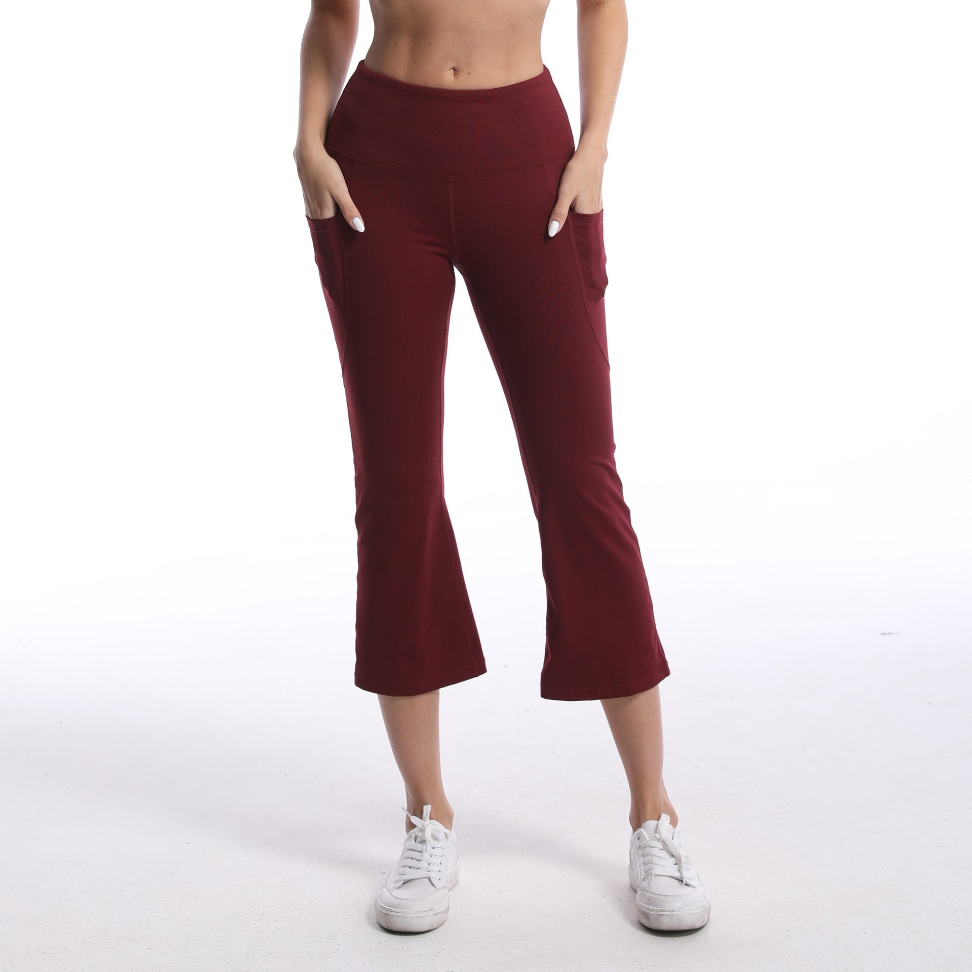 Breathable Sports Pants – Loose Fit Polyester Spandex Cropped Workout Joggers