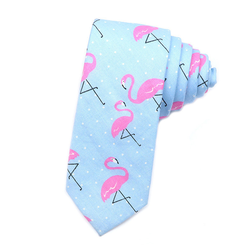 Cartoon Print Cotton Bow Tie – Casual Style