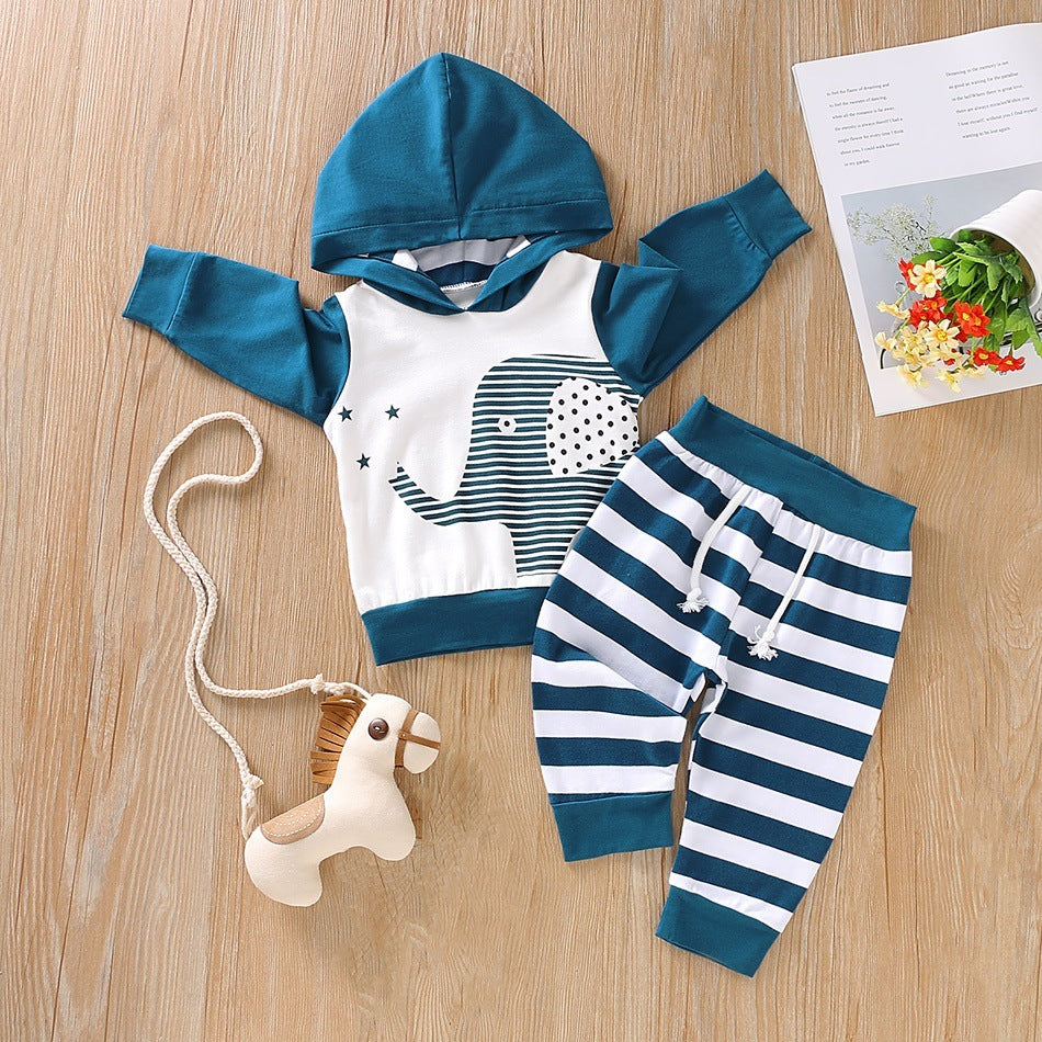 Long-Sleeve Hooded Elephant Top