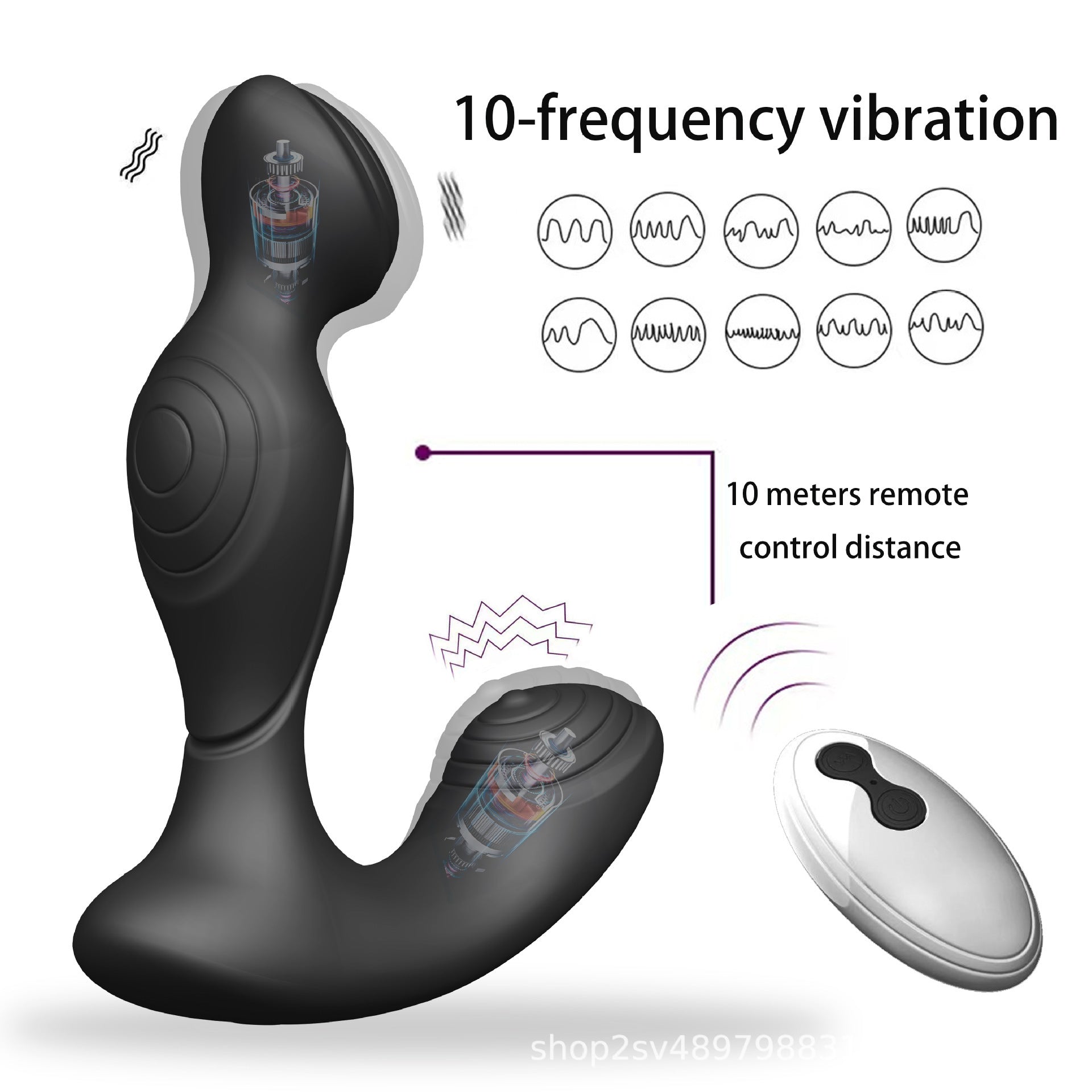 Wireless Remote Control Prostate Vibromasseur Rear Wear Supplies