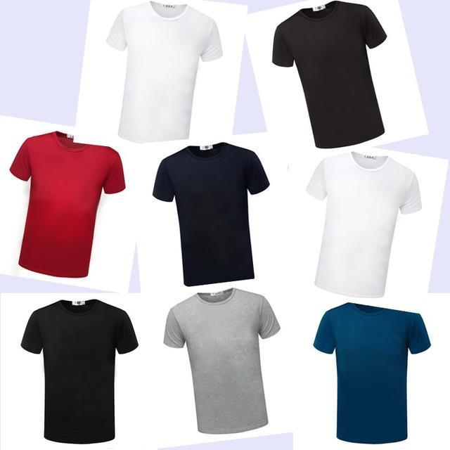 Mens Slim Short Sleeve O Neck T Shirt Breathable Fabric