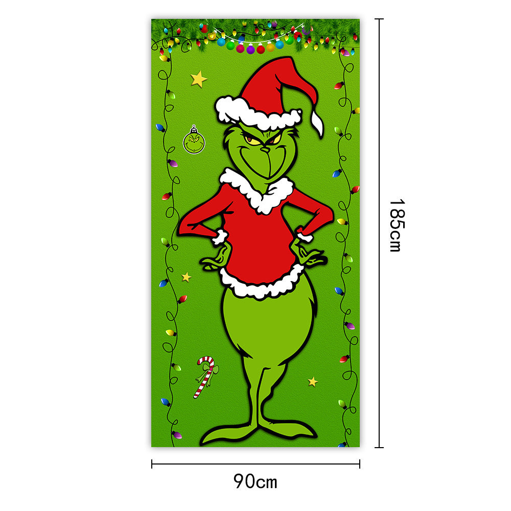Christmas Curtain Flag Outdoor Photo Puppy Background Hanging Cloth