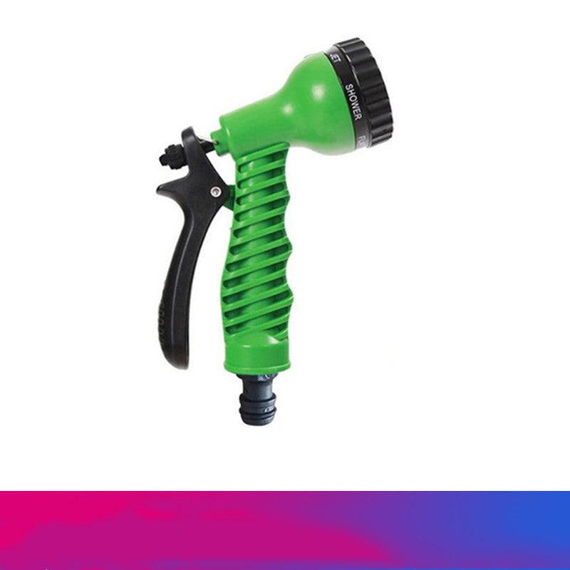 Garden Telescopic Hose with ABS Sprinkler Gun – Plastic Handle, Multiple Length Options for Car Washing & Garden Watering