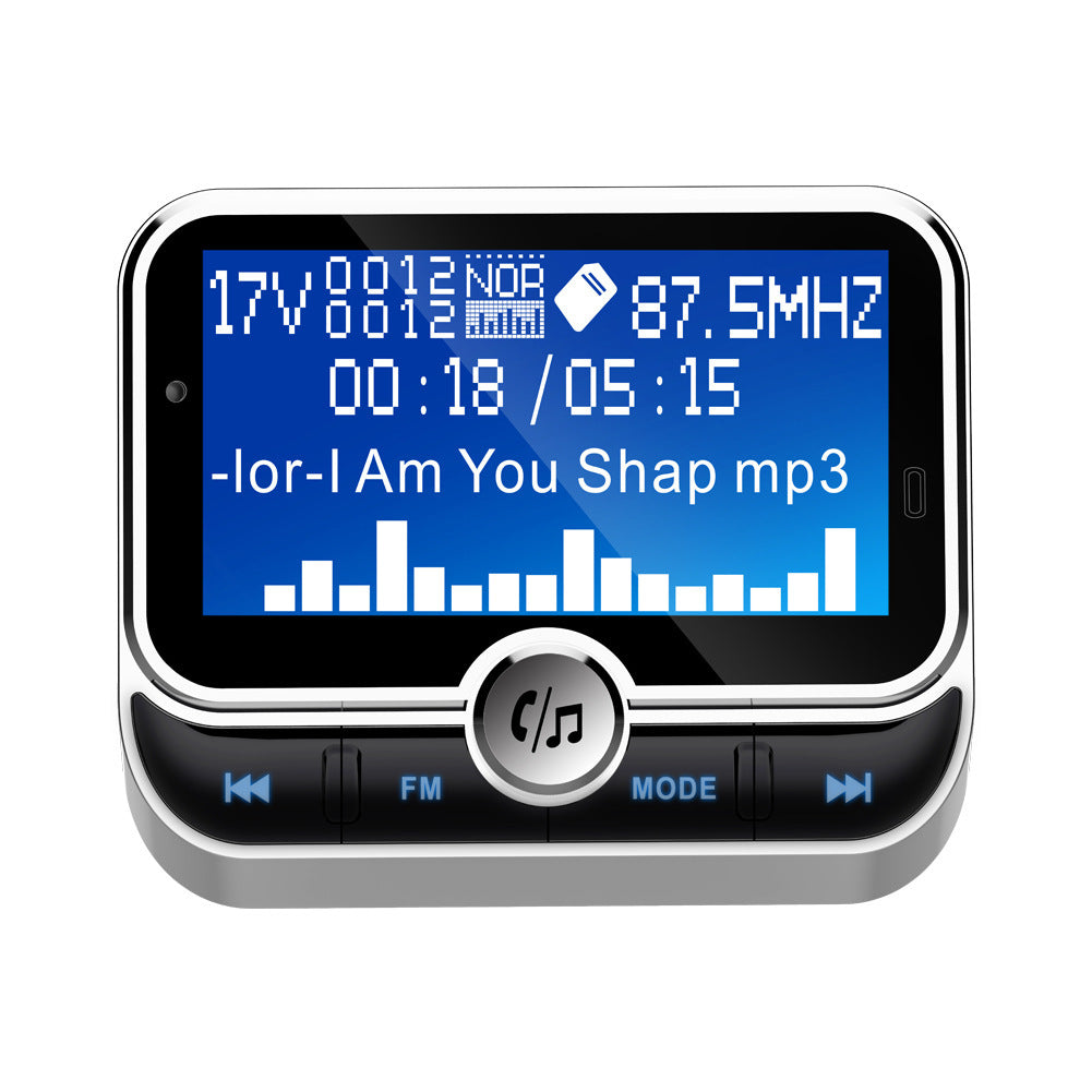 Car Bluetooth FM Transmitter with Dual USB Charger & Hands-Free Calling