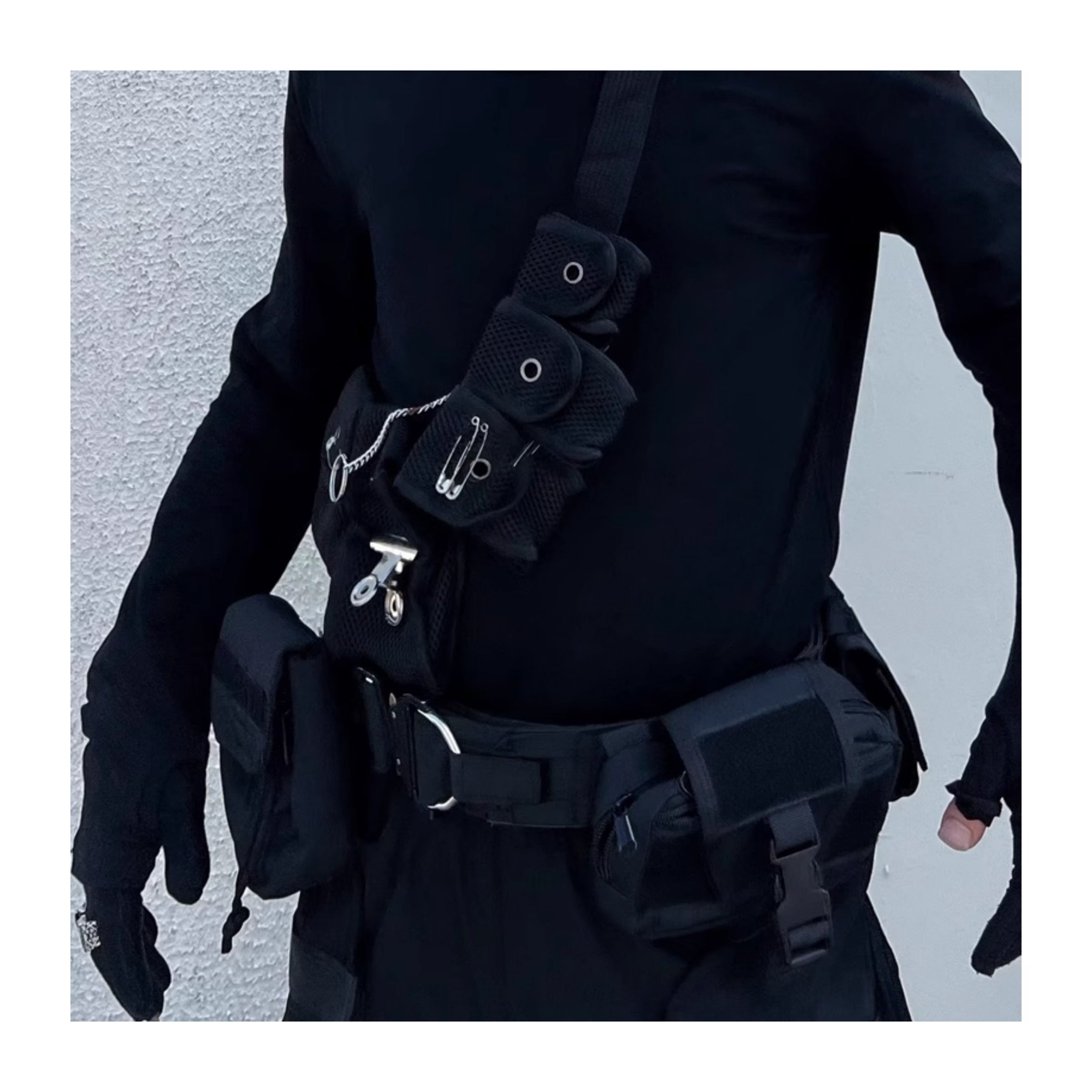 Black Multi-Functional Tactical Belt – Adjustable Double-Layer Design for Men & Women