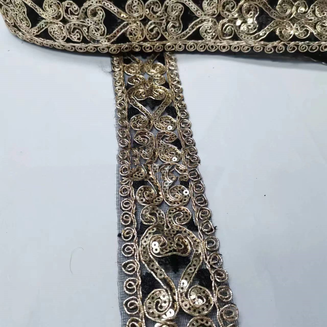 New Ethnic Ribbon Bar Code Embroidery Lace Sequins – Sewing, Crafting, and DIY Accessories