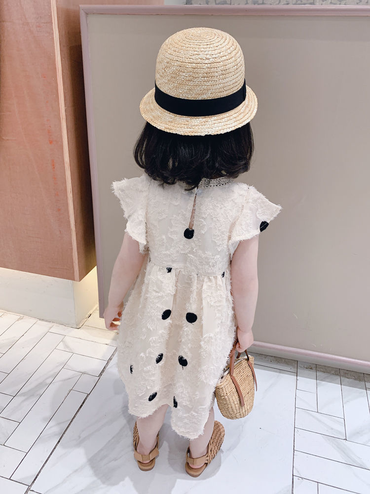 Girls Cotton Summer Dress Foreign Style Sweet Silhouette